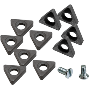 RANGER 10 POSITIVE RAKE CARBIDE CUTTING TIPS WITH 2 SCREWS / FITS RL-8500 & RL-8500XLT